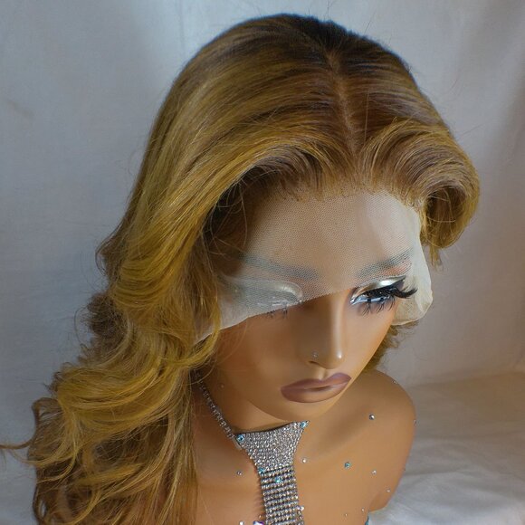 Kreme de la Kreme Customs Other - ✨18 Inch Human Tigers Eye Dimensional Lace Wig With Large Parting Area ✨